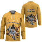 Custom Rugby Southern Hemisphere Hockey Jersey Argentina AUNZ South Africa Mascot Gold - Aussie Hoodie