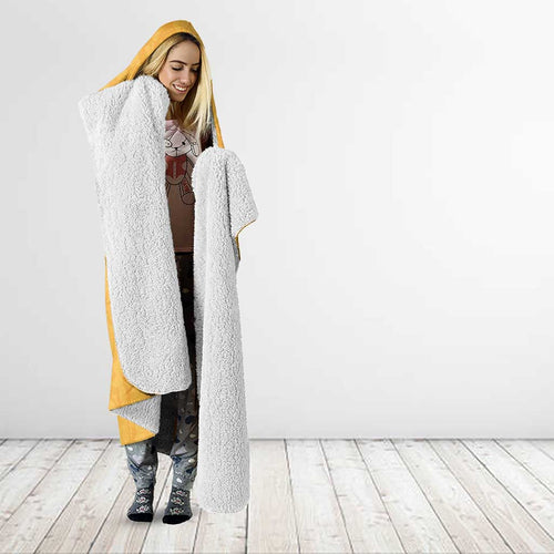 Custom Rugby Southern Hemisphere Hooded Blanket Argentina AUNZ South Africa Mascot Gold - Aussie Hoodie