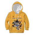 Custom Rugby Southern Hemisphere Kid Hoodie Argentina AUNZ South Africa Mascot Gold - Aussie Hoodie