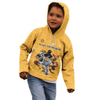 Custom Rugby Southern Hemisphere Kid Hoodie Argentina AUNZ South Africa Mascot Gold - Aussie Hoodie