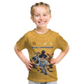Custom Rugby Southern Hemisphere Kid T Shirt Argentina AUNZ South Africa Mascot Gold - Aussie Hoodie