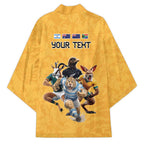 Custom Rugby Southern Hemisphere Kimono Argentina AUNZ South Africa Mascot Gold - Aussie Hoodie