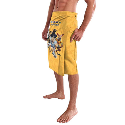 Custom Rugby Southern Hemisphere Lavalava Argentina AUNZ South Africa Mascot Gold - Aussie Hoodie