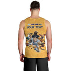 Custom Rugby Southern Hemisphere Men Tank Top Argentina AUNZ South Africa Mascot Gold - Aussie Hoodie
