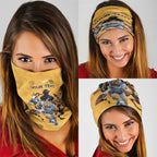 Custom Rugby Southern Hemisphere Neck Gaiter Argentina AUNZ South Africa Mascot Gold - Aussie Hoodie