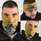 Custom Rugby Southern Hemisphere Neck Gaiter Argentina AUNZ South Africa Mascot Gold - Aussie Hoodie