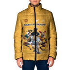 Custom Rugby Southern Hemisphere Padded Jacket Argentina AUNZ South Africa Mascot Gold - Aussie Hoodie