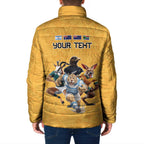 Custom Rugby Southern Hemisphere Padded Jacket Argentina AUNZ South Africa Mascot Gold - Aussie Hoodie