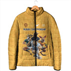 Custom Rugby Southern Hemisphere Padded Jacket Argentina AUNZ South Africa Mascot Gold - Aussie Hoodie