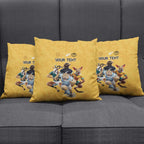 Custom Rugby Southern Hemisphere Pillow Cover Argentina AUNZ South Africa Mascot Gold - Aussie Hoodie