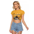 Custom Rugby Southern Hemisphere Raglan Cropped T Shirt Argentina AUNZ South Africa Mascot Gold - Aussie Hoodie