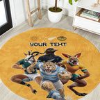 Custom Rugby Southern Hemisphere Round Carpet Argentina AUNZ South Africa Mascot Gold - Aussie Hoodie