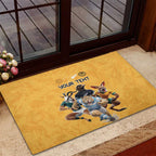 Custom Rugby Southern Hemisphere Rubber Doormat Argentina AUNZ South Africa Mascot Gold - Aussie Hoodie