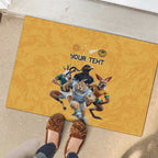 Custom Rugby Southern Hemisphere Rubber Doormat Argentina AUNZ South Africa Mascot Gold - Aussie Hoodie