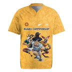 Custom Rugby Southern Hemisphere Rugby Jersey Argentina AUNZ South Africa Mascot Gold - Aussie Hoodie
