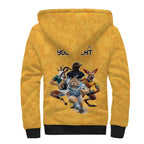 Custom Rugby Southern Hemisphere Sherpa Hoodie Argentina AUNZ South Africa Mascot Gold - Aussie Hoodie