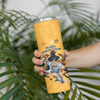 Custom Rugby Southern Hemisphere Skinny Tumbler Argentina AUNZ South Africa Mascot Gold - Aussie Hoodie