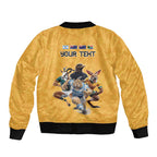 Custom Rugby Southern Hemisphere Sleeve Zip Bomber Jacket Argentina AUNZ South Africa Mascot Gold - Aussie Hoodie