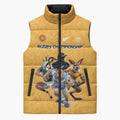 Custom Rugby Southern Hemisphere Sleeveless Puffer Jacket Argentina AUNZ South Africa Mascot Gold - Aussie Hoodie