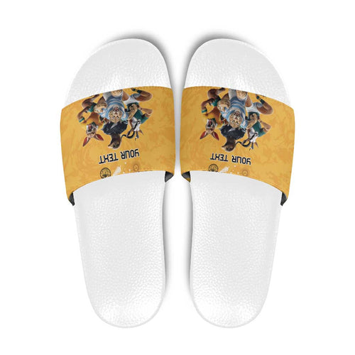 Custom Rugby Southern Hemisphere Slide Sandals Argentina AUNZ South Africa Mascot Gold - Aussie Hoodie