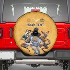 Custom Rugby Southern Hemisphere Spare Tire Cover Argentina AUNZ South Africa Mascot Gold - Aussie Hoodie