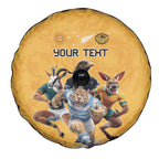 Custom Rugby Southern Hemisphere Spare Tire Cover Argentina AUNZ South Africa Mascot Gold - Aussie Hoodie