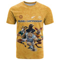 Custom Rugby Southern Hemisphere T Shirt Argentina AUNZ South Africa Mascot Gold - Aussie Hoodie