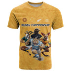 Custom Rugby Southern Hemisphere T Shirt Argentina AUNZ South Africa Mascot Gold - Aussie Hoodie