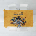 Custom Rugby Southern Hemisphere Tablecloth Argentina AUNZ South Africa Mascot Gold - Aussie Hoodie