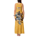 Custom Rugby Southern Hemisphere Tank Maxi Dress Argentina AUNZ South Africa Mascot Gold - Aussie Hoodie