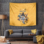 Custom Rugby Southern Hemisphere Tapestry Argentina AUNZ South Africa Mascot Gold - Aussie Hoodie