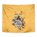 Custom Rugby Southern Hemisphere Tapestry Argentina AUNZ South Africa Mascot Gold - Aussie Hoodie