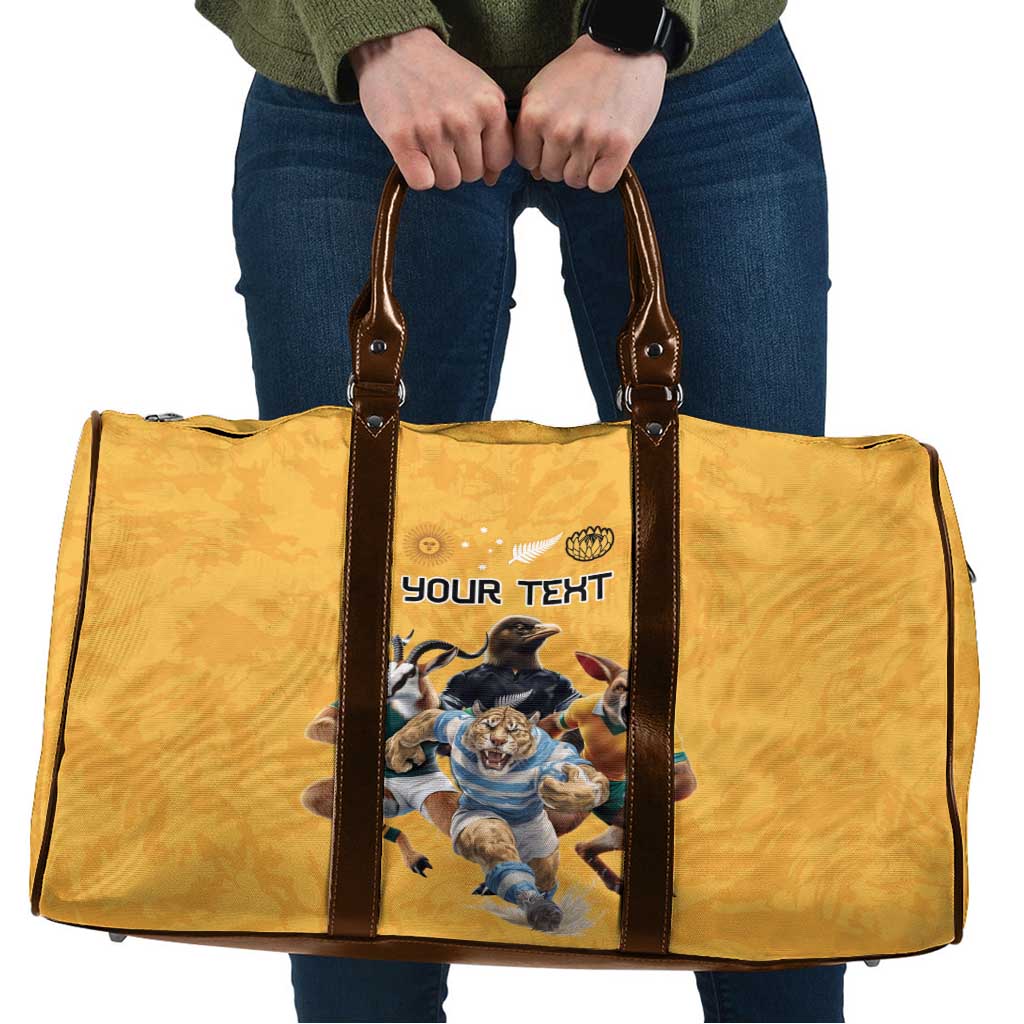 Custom Rugby Southern Hemisphere Travel Bag Argentina AUNZ South Africa Mascot Gold - Aussie Hoodie