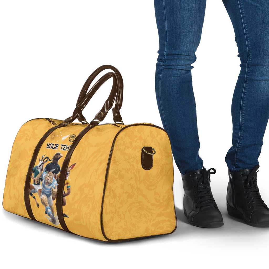 Custom Rugby Southern Hemisphere Travel Bag Argentina AUNZ South Africa Mascot Gold - Aussie Hoodie
