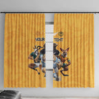 Custom Rugby Southern Hemisphere Window Curtain Argentina AUNZ South Africa Mascot Gold - Aussie Hoodie