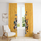 Custom Rugby Southern Hemisphere Window Curtain Argentina AUNZ South Africa Mascot Gold - Aussie Hoodie