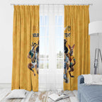 Custom Rugby Southern Hemisphere Window Curtain Argentina AUNZ South Africa Mascot Gold - Aussie Hoodie