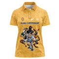 Custom Rugby Southern Hemisphere Women Polo Shirt Argentina AUNZ South Africa Mascot Gold - Aussie Hoodie