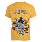 Custom Rugby Southern Hemisphere Women V-Neck T-Shirt Argentina AUNZ South Africa Mascot Gold - Aussie Hoodie