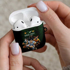 Custom Rugby Southern Hemisphere AirPods Case Argentina AUNZ South Africa Mascot Green - Aussie Hoodie