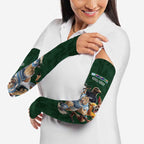 Custom Rugby Southern Hemisphere Arm Sleeves Argentina AUNZ South Africa Mascot Green - Aussie Hoodie