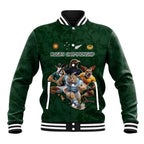 Custom Rugby Southern Hemisphere Baseball Jacket Argentina AUNZ South Africa Mascot Green - Aussie Hoodie