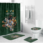Custom Rugby Southern Hemisphere Bathroom Set Argentina AUNZ South Africa Mascot Green - Aussie Hoodie