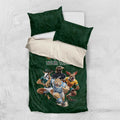 Custom Rugby Southern Hemisphere Bedding Set Argentina AUNZ South Africa Mascot Green - Aussie Hoodie