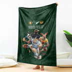 Custom Rugby Southern Hemisphere Blanket Argentina AUNZ South Africa Mascot Green - Aussie Hoodie