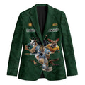 Custom Rugby Southern Hemisphere Blazer Argentina AUNZ South Africa Mascot Green - Aussie Hoodie