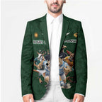 Custom Rugby Southern Hemisphere Blazer Argentina AUNZ South Africa Mascot Green - Aussie Hoodie
