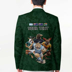 Custom Rugby Southern Hemisphere Blazer Argentina AUNZ South Africa Mascot Green - Aussie Hoodie