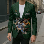 Custom Rugby Southern Hemisphere Blazer Argentina AUNZ South Africa Mascot Green - Aussie Hoodie