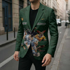 Custom Rugby Southern Hemisphere Blazer Argentina AUNZ South Africa Mascot Green - Aussie Hoodie